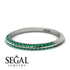 Hidden Emerald Wedding Band - Anastasia No. 6